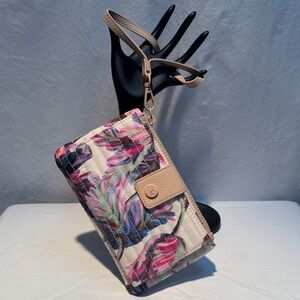 Jessica Simpson Pink and Purple Floral Clutch